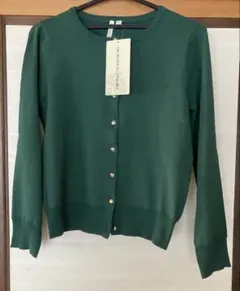 新品未使用品 しまむら HK WORKS LONDON カーディガン 緑 M