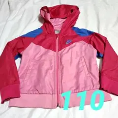 110 NIKE フード付きジャケット ピンク/青
