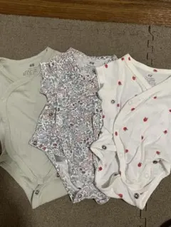 H&M ベビー肌着 0-1M 50サイズ花柄 フルーツ柄