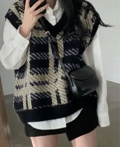 ニットベストトップス