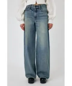 MOUSSY/WIDE BAGGY STRAIGHT/ワイドデニムパンツ/26