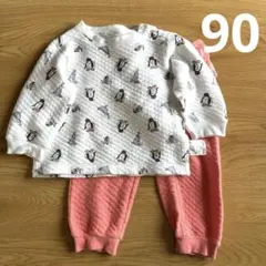 UNIQLO ベビーパジャマ　キッズパジャマ　キルトパジャマ　90 ピングー