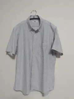 UNIQLO 半袖ストライプドレスシャツ M
