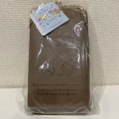 すみっコぐらし ウォレット付きスマホショルダーポーチ とんかつ ブラウン