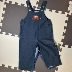 miki house オーバーオール Fサイズ 車刺繍