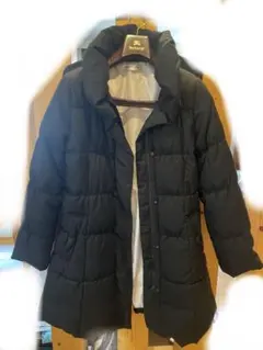 pom ponette junior 黒ダウンコート L (160)