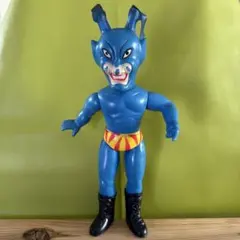 【当時物】中嶋製作所 ソフビ タイガーマスク ザ・キングサタン キングサタン