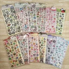 ボンボンドロップシール　12枚セット　まとめ売り　ぷっくりシール 3D 立体