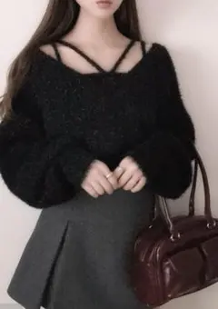 バルーンスリーブ ニット