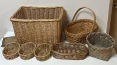 天然素材 ナチュラル雑貨 バスケット かご収納　まとめ売り