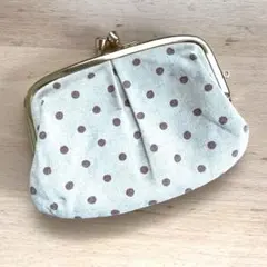 水玉模様 がま口財布