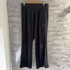 アディダス ベロア トラックパンツ ファイヤーバード ブラック XS