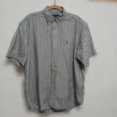 Ralph Lauren BLAIRE ストライプ 半袖シャツ Lのサムネイル