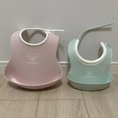 BabyBjörn お食事エプロン 2枚セット パウダーグリーン　ピンク