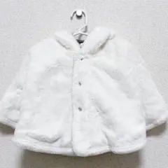 ベビーポンチョ ホワイト 70 ポンチョ ベビー キッズ ベビー服