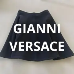 ベルサーチVERSACEビンテージ黒 フレアスカート 膝丈のサムネイル