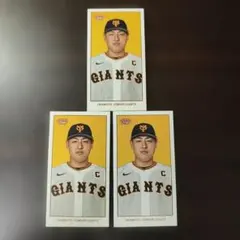 Topps NPB 206 岡本和真 読売ジャイアンツ 3枚セット　タバコカード