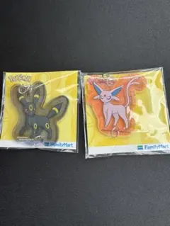 ポケモン ファミマ ブラッキー　エーフィ アクリルキーホルダー　2点