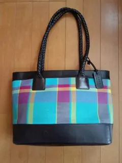 RALPH LAUREN チェック柄バッグ　Ｂ4サイズ