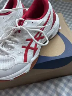 asics バレーボール　バレーシューズ　赤　25センチのサムネイル