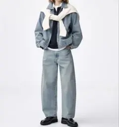 GUメンズ　バレルレッグジーンズ サイズ28