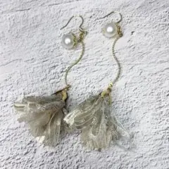 【フリンジピアス リュクエ】 セット使い可 イヤリング変更可　まとめ買い割