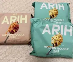 匿名配送★ ARIH BTS 袋麺 醤油バター 1個 ボンゴレ 2個 合計3個