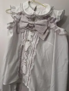 LIZLISA BIGリボンオープンショルダーブラウス　長袖リズリサ