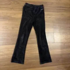 ブラック ベロア ハートポケット ロングパンツ