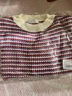 ニット セーター フリーサイズ レディース トップス 長袖 オシャレ ボーダー