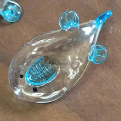 ​【工房製・手作り】ガラス 箸置き アンコウ 5個セット 未使用