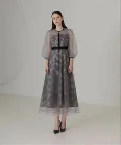 LEJA スパンコールボタニカルマーメイドボレロ付キャミソール2WAY