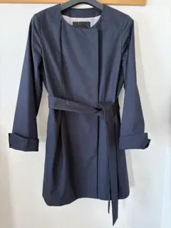 UNTITLED アンタイトル　ネイビー ノーカラーコート　トレンチコート
