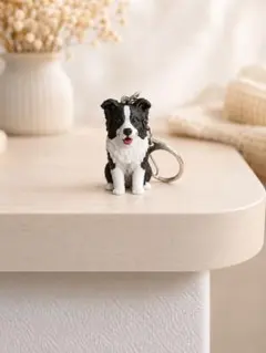 ボーダーコリー キーホルダー ブラック＆ホワイト 犬雑貨のサムネイル