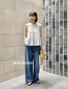 未使用　BOU JELOUD 刺繍　エレガント上品トップスのサムネイル
