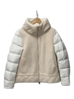 〆 HERNO ヘルノ ケーブルニット ダウンジャケット コンビ 編み込み