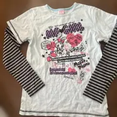 メゾピアノ　子供服　超可愛い重ね着風長袖Tシャツ150㎝
