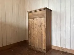 静かに閉まる30リットルパッタンゴミ箱　無垢材ハンドメイド家具