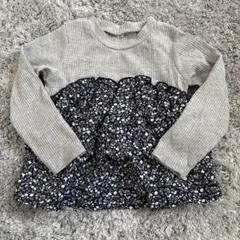 長袖カットソー グレー/ネイビー