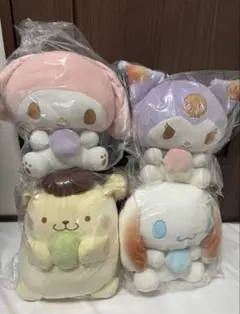 サンリオ　マイメロディ•クロミ•シナモンロール•ポムポムプリン　ぬいぐるみ