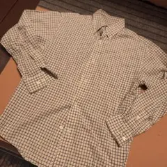 00’s OLD UNIQLO チェック柄 長袖シャツ S