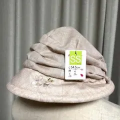 未使用　宇野千代ハット　薄いピンク　SS