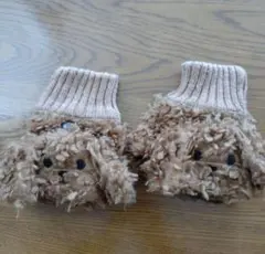 美品　犬手袋　トイプードル　手袋　ぬいぐるみミトン