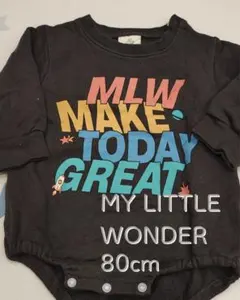 バースディ MY LITTLE WONDER 裏起毛ロンパース 80cm