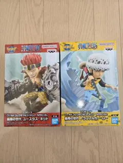 ワンピース ワールドコレクタブルフィギュアキッド、ローのセット【新品、未開封】