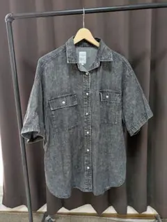 バックナンバー☆ブラックデニムシャツ☆L☆のサムネイル