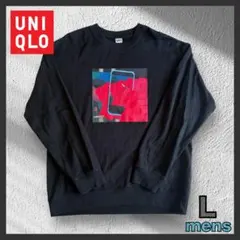 ユニクロ カウズ コラボ スウェット ブラック Lサイズ