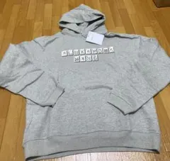 アレキサンダーワングレー フード付きパーカー 漢字風デザイン