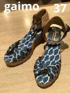 【美品】gaimo ガイモ ストラップ　シルク　サンダル