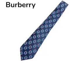 Burberrys バーバリー ネクタイ ネイビー シルク
